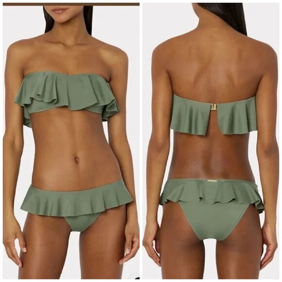 Milly Cabana Ruffle Bikini Set Size Small Bikini Top & Bottom New with Tags - Picture 1 of 9